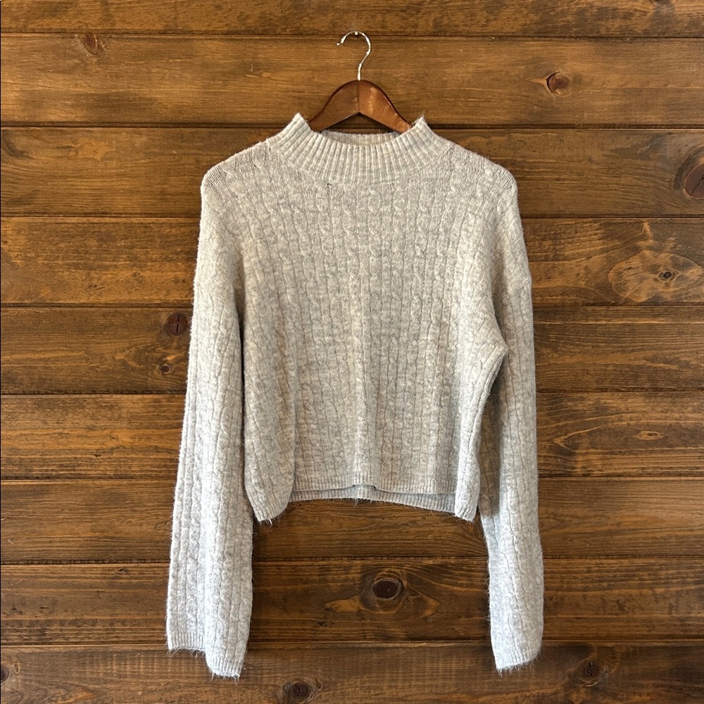 Jessica Simpson Heather Gray Cowl Neck Sweater